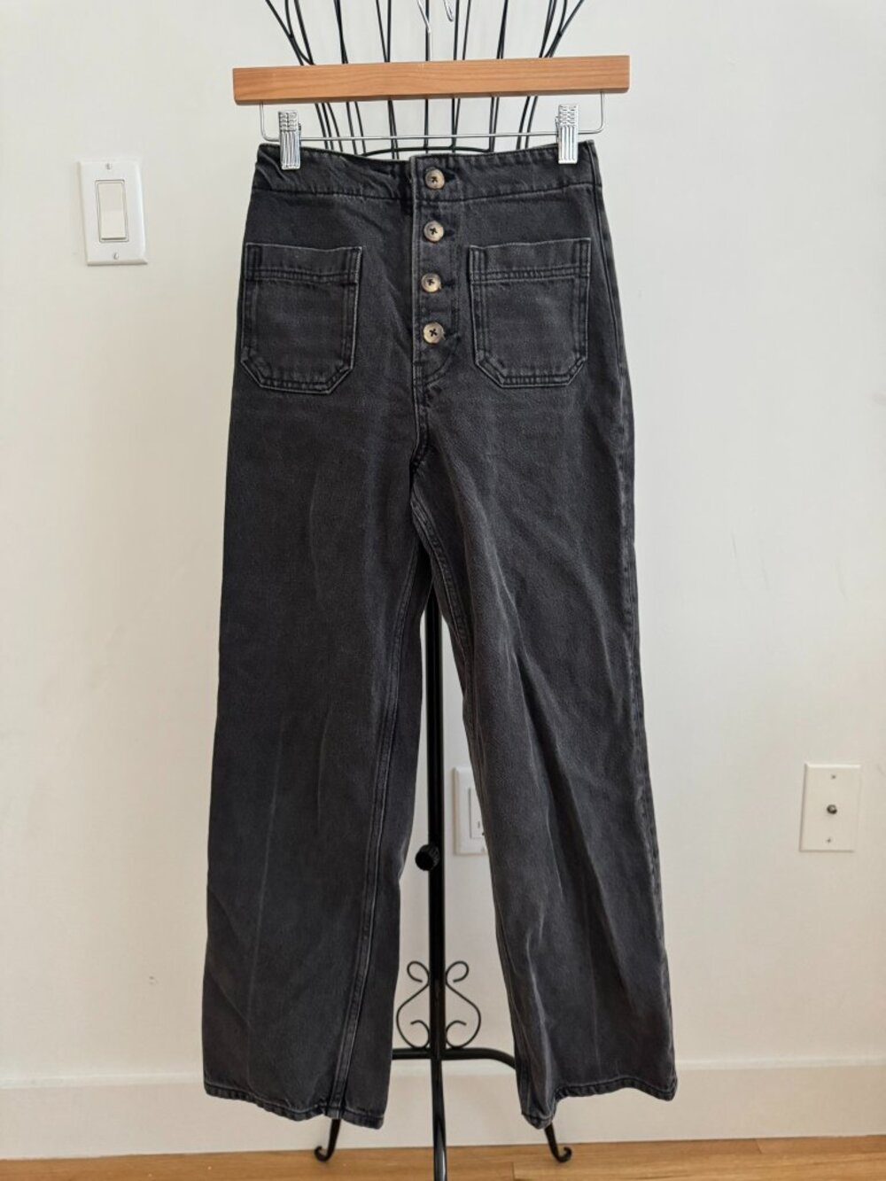 Reformation Eloise Jeans Black Gray Size 23
